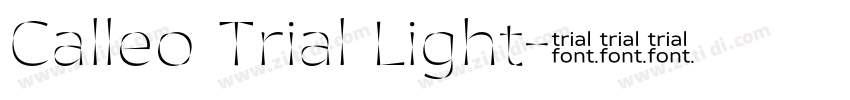 Calleo Trial Light字体转换 Calleo Trial Light字体转换